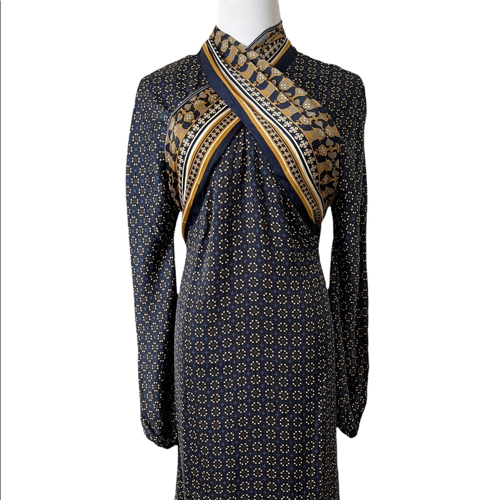 NWT Max Studio Geometric Dress Long Sleeves Size S